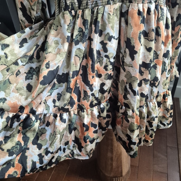 Entro Multicolor Camouflage Long Sleeve Dress - Picture 6 of 11